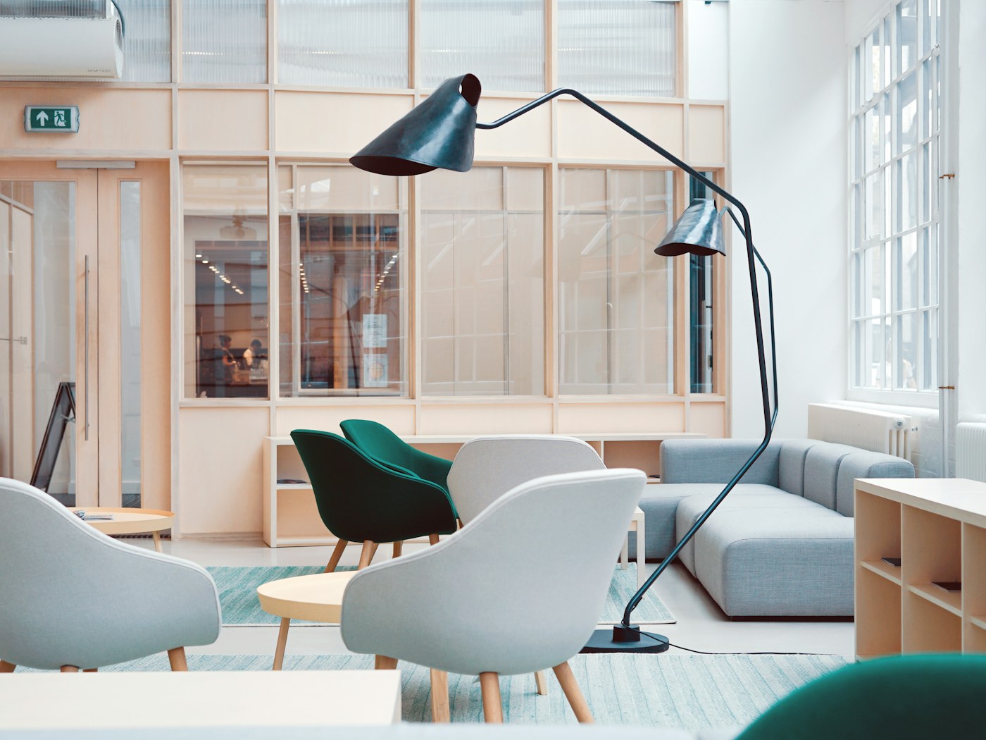 Quiet home office with a compact fan near a desk